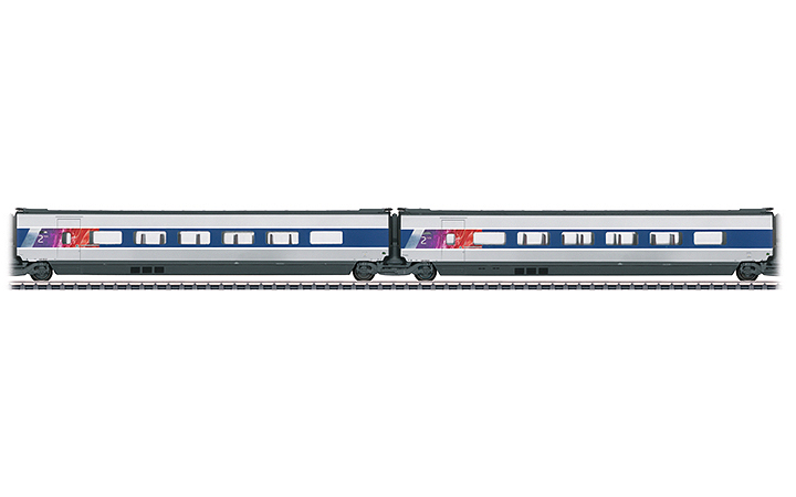 maerklin/メルクリン 43436 特急 TGV 客車2両セット2 ： 木の